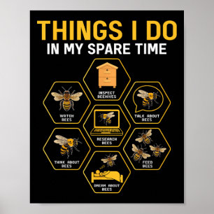 Dingen die ik doe in mijn vrije tijd Bijenhouder B Poster