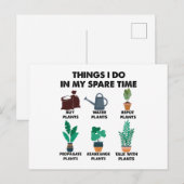 Dingen die ik doe in mijn vrije tijd Cadeau voor p Briefkaart (Voorkant / Achterkant)