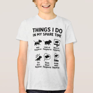 Dingen die ik doe in mijn vrije tijd Capybara Grap Tri-Blend Shirt