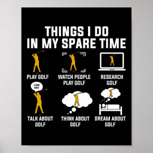 Dingen die ik doe in mijn vrije tijd Golf spelen Poster