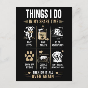 Dingen die ik doe in mijn vrije tijd Honden opnieu Briefkaart