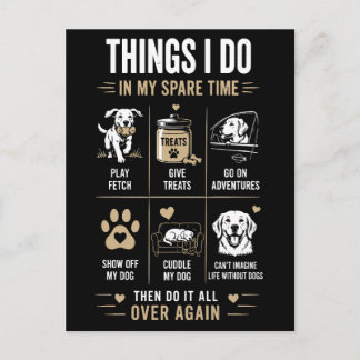 Dingen die ik doe in mijn vrije tijd Honden opnieu Briefkaart