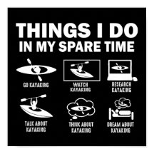Dingen die ik doe in mijn vrije tijd kajakken grap