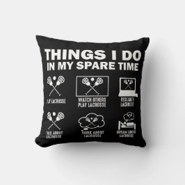 Dingen die ik doe in mijn vrije tijd Lacrosse Kussen