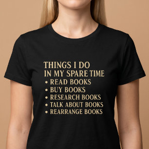 Dingen die ik doe in mijn vrije tijd Lezen T-shirt