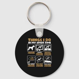 Dingen die ik doe in mijn vrije tijd Mini Schnauze Sleutelhanger