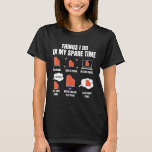 Dingen die ik doe in mijn vrije tijd pianospeler t-shirt