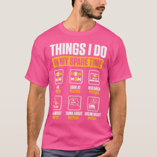Dingen die ik doe in mijn vrije tijd puzzelen puzz t-shirt