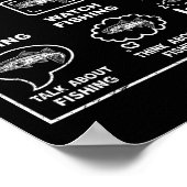 Dingen die ik doe in mijn vrije tijd Vist Grappig Poster (Hoek)