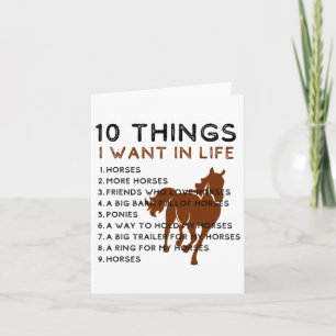 Dingen die ik in mijn leven meer paarden wil kaart