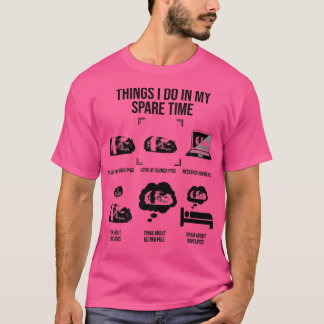 Dingen die ik in mijn vrije tijd doe, cavia-uitwij t-shirt