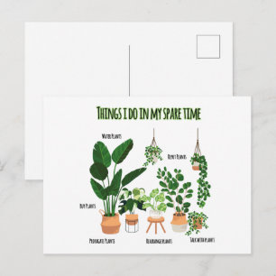 Dingen die ik in mijn vrije tijd doe - Gardener, t Briefkaart