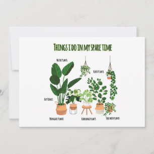 Dingen die ik in mijn vrije tijd doe - Gardener, t Feestdagenkaart