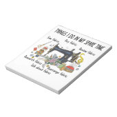 Dingen die ik in mijn vrije tijd doe grappig naaie notitieblok (Gedraaid)