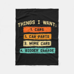 Dingen die ik wil Auto-onderdelen Grappige Autogid Fleece Deken