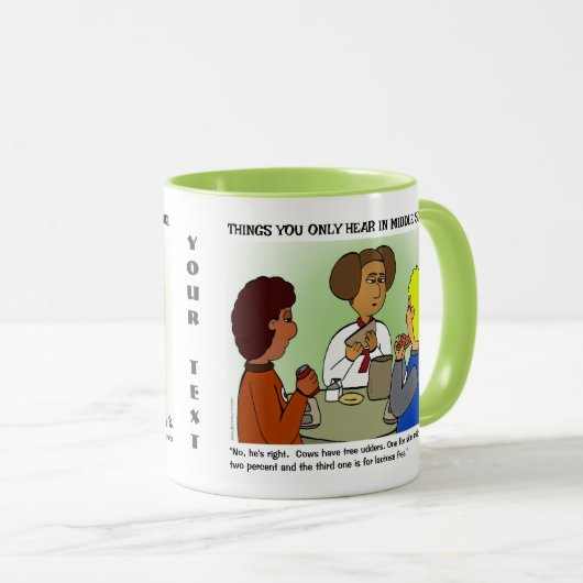 Dingen die je hoort in Middelbare School Combo Mok (Voorkant rechts)