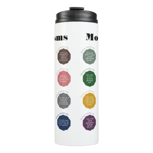 Dingen die moeders zeggen thermosbeker (Voorkant)