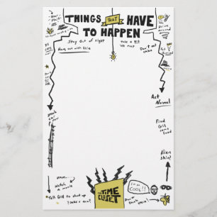 Dingen die moeten gebeuren briefpapier