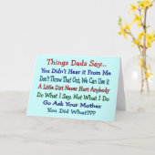 Dingen die vaders zeggen—Vaderdag Gifts Kaart (Gele Bloem)