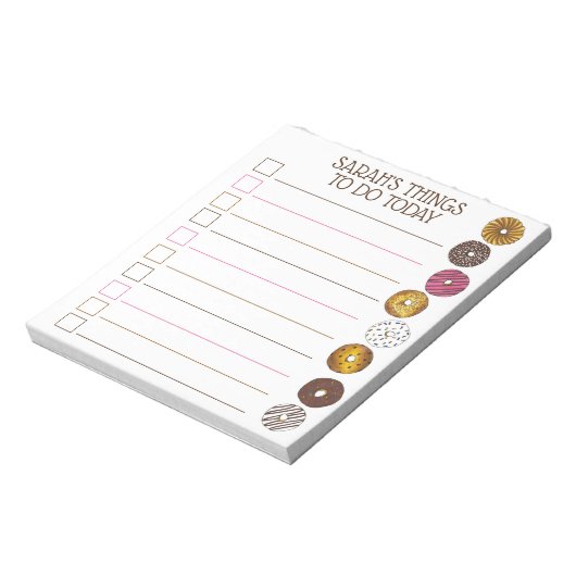 Dingen die vandaag moeten worden gedaan, doneren D Notitieblok (Gedraaid)