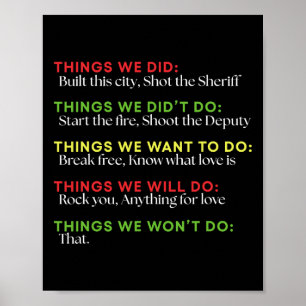 Dingen die we in deze stad deden schoten de sherif poster