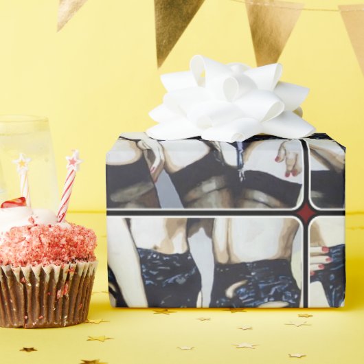 'Dingen gebeuren' op het schilderij Cadeaupapier (Verjaardagsfeest)