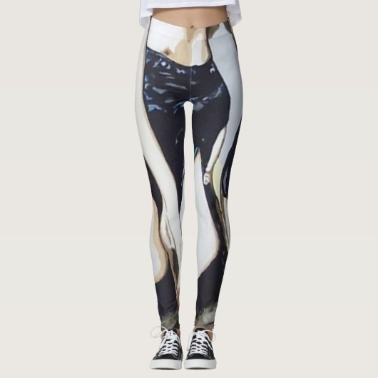 'Dingen gebeuren' op het schilderij Leggings (Voorkant)
