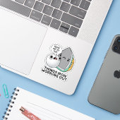 Dingen IJzeren werken met grappige ijzerdraad Sticker (Laptop met iPhone)