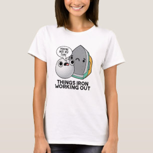 Dingen IJzeren werken met grappige ijzerdraad T-shirt