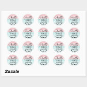 dingen in pasta Blush roze turquoise Ronde Sticker (Vel)