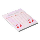 Dingen om Melody Pink-Notitieblok te doen Notitieblok (Schuin)