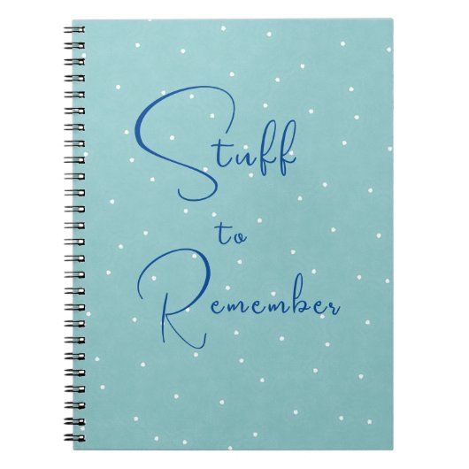 Dingen om Notitieboek te onthouden (Voorkant)