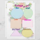 Dingen om te doen en vandaag planner de Planner va Briefhoofd (Voorkant / Achterkant)