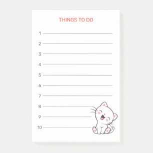 Dingen om te doen & Kitty Kat Post-it-notities Post-it® Notes