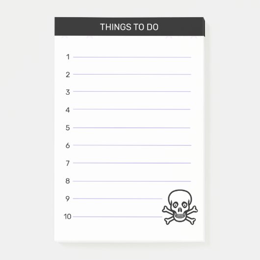 Dingen om te doen met Skull & Bones Post-it® Notes (Voorkant)
