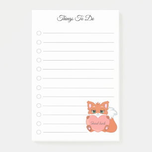 Dingen om te doen & Mooie kleine vos Post-it® Notes