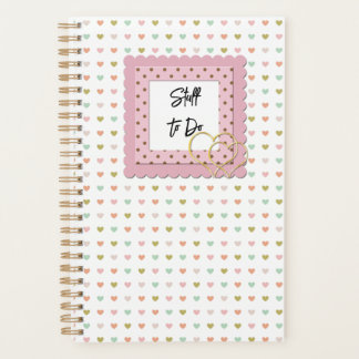 Dingen om te doen Pastel Hearts Leuke Moderne Plan Planner
