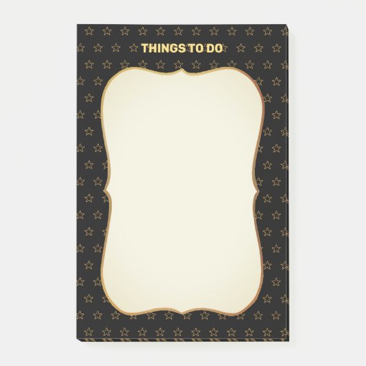 Dingen om te doen & sterrenpatroon post-it® notes (Voorkant)