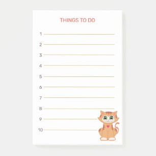 Dingen om te doen & Tabby gember poes kat Post-it® Notes