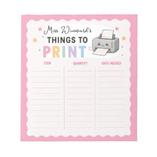 Dingen om te printen leraar planner notitieblok