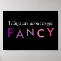 Dingen staan op het punt Fancy breekbaar Poster te
