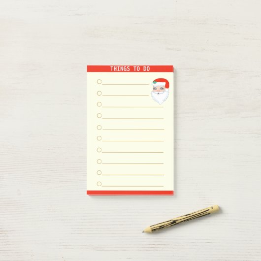  dingen te doen en kerstman post-it® notes (Op bureau)