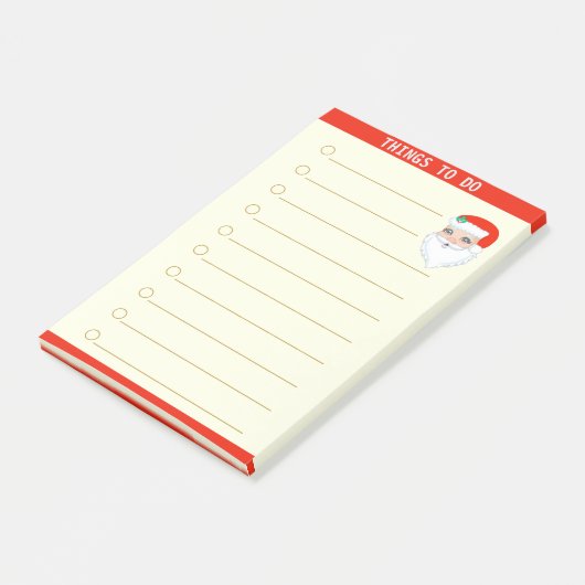  dingen te doen en kerstman post-it® notes (Schuin)