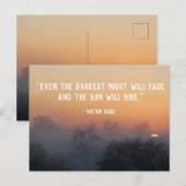Dingen zullen beter aanpasbare tekst - zonsopgang briefkaart (Voorkant / Achterkant)