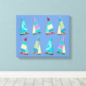  dinghies canvas afdruk (Insitu (Houten vloer))