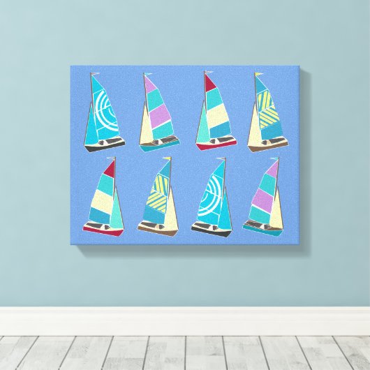  dinghies canvas afdruk (Insitu (Houten vloer))