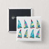 dinghies vierkante button 5,1 cm (Voorkant /achterkant)