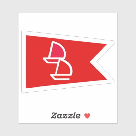 Dinghy Dames Burgee Vinyl Decal Sticker (Vel)