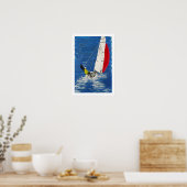 Dinghy Sailing Art Poster (Keuken)