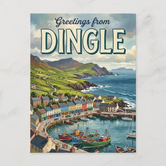 Dingle Ierland Briefkaart (Voorkant)